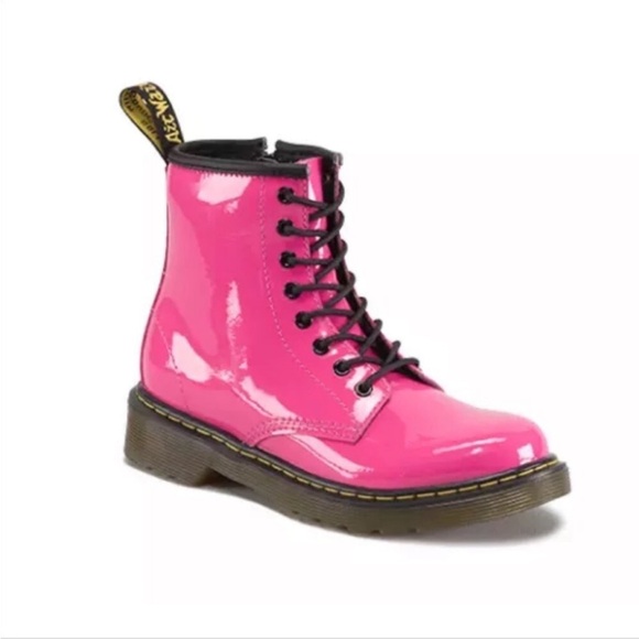 Dr. Martens Other - Doc Martens Delaney Pink Patent Leather Boots US 1 ( Little Girl) EU32